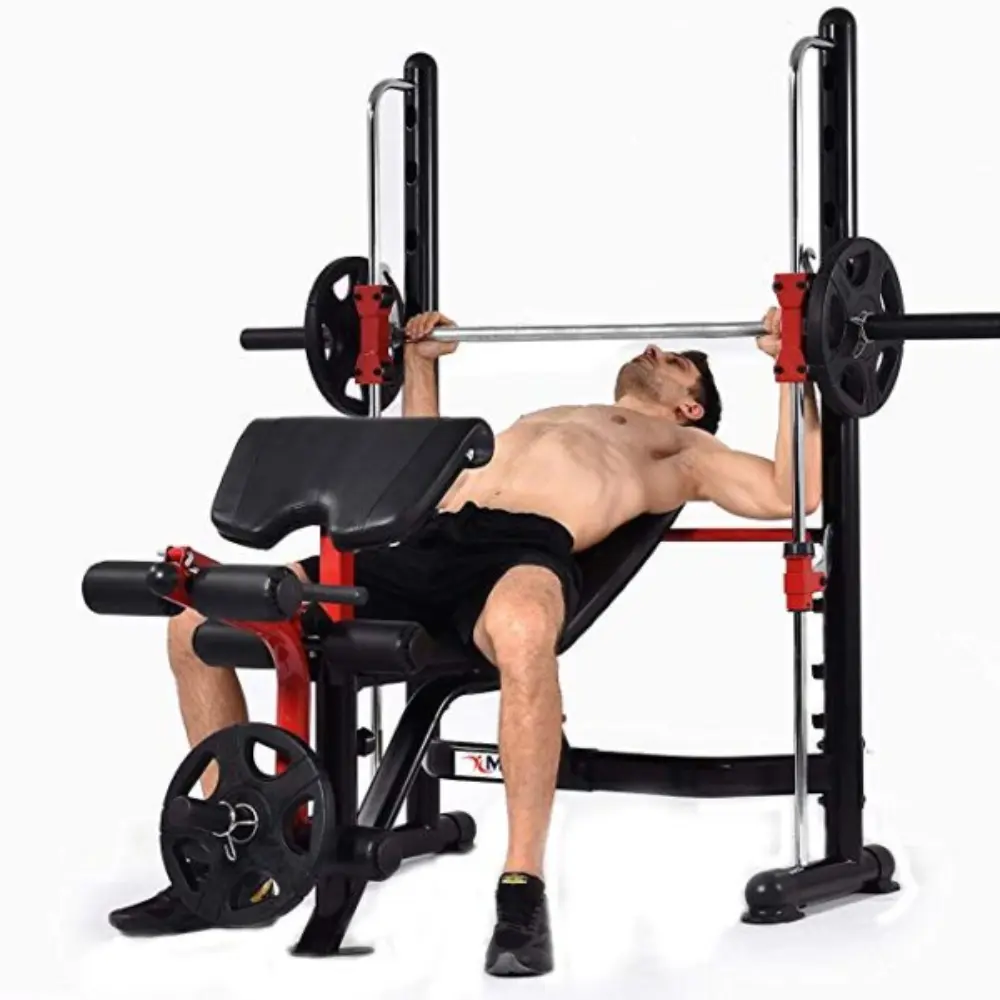 MiM USA Olympic Weight Bench Squat Rack 1