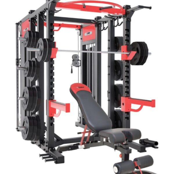 MiM USA Macho 1001 The Commercial Combo Power Rack with Professional Adjustable Bench